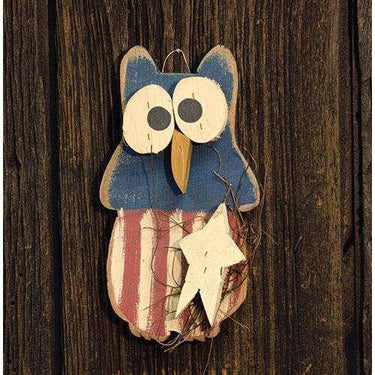 Chunky Americana Patriotic Owl - The Fox Decor